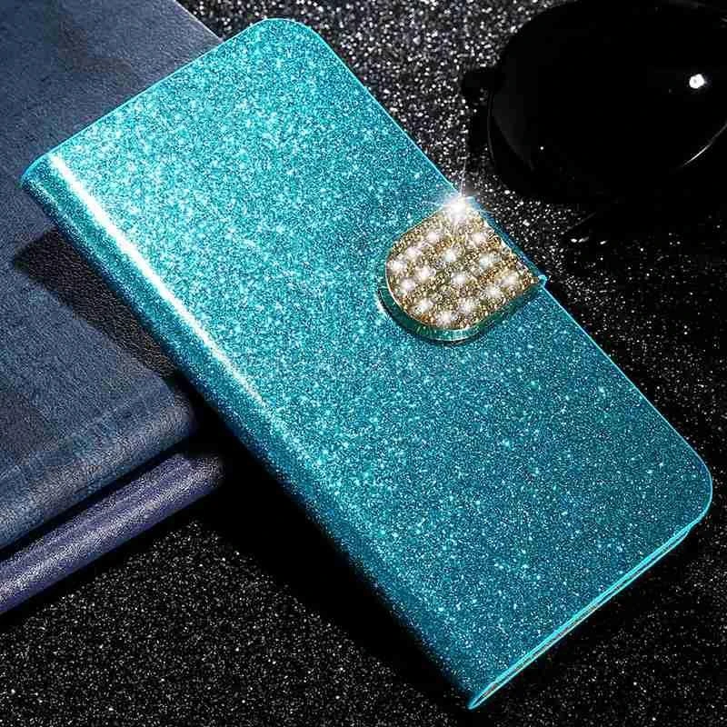 Кожаный чехол-бумажник для lenovo K5 Pro, чехол для lenovo Z5 Z6 Pro A5 A320T K5 Play Note S5 Pro Z5S, роскошные сумки, откидной Чехол для телефона - Цвет: Blue with Diamond