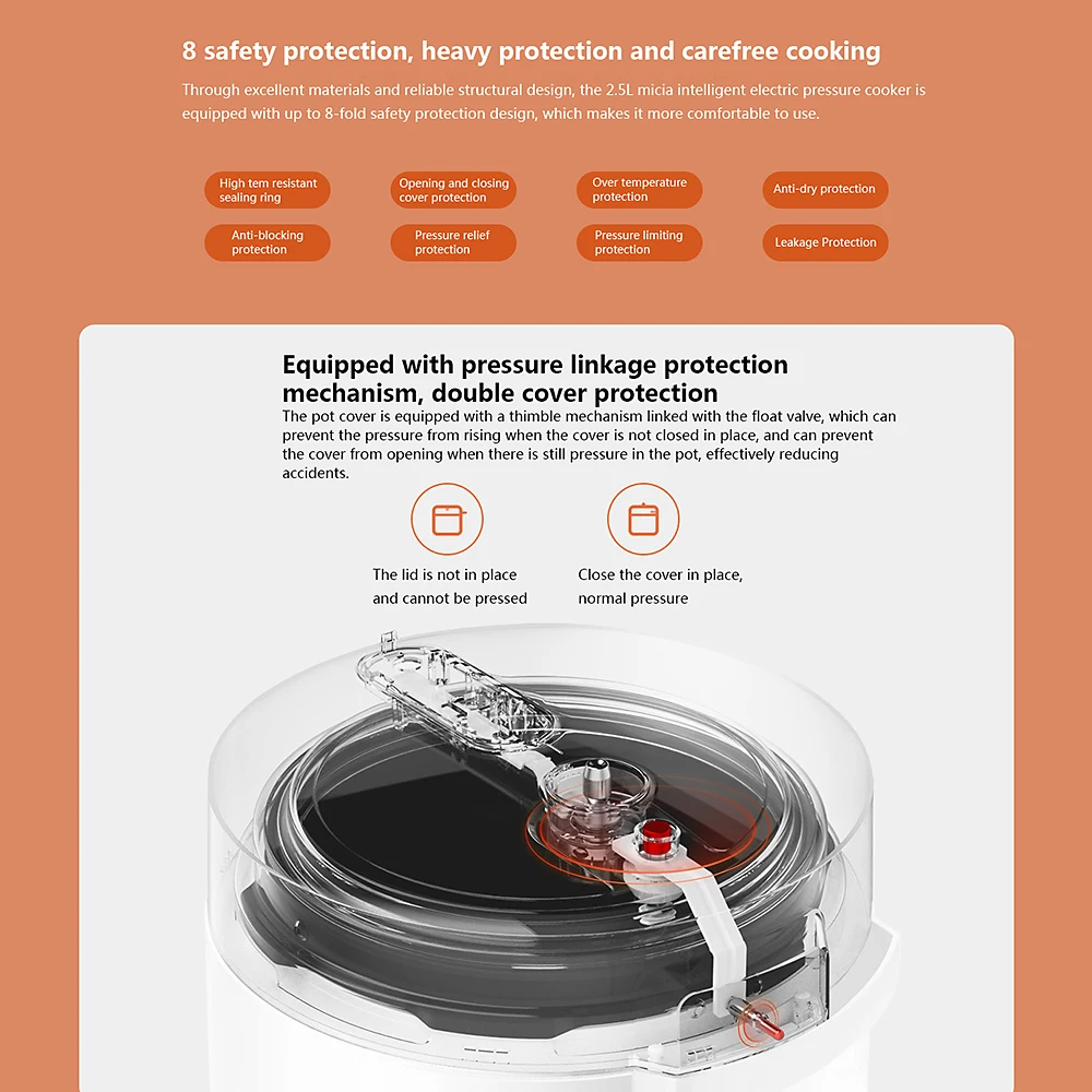Xiaomi Mijia Smart Electric Pressure Cooker 2.5L APP Control 9