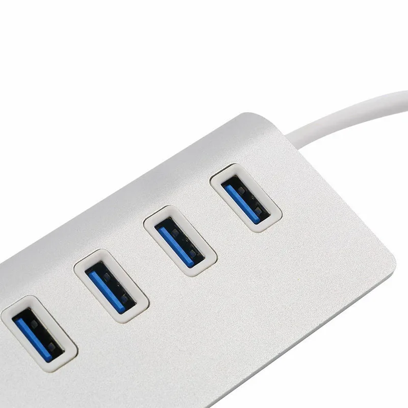 Аксессуар USB приспособление для ступицы 3,0 высокоскоростной ПК 4 порта ноутбук Серебро Алюминий передача мульти скорость
