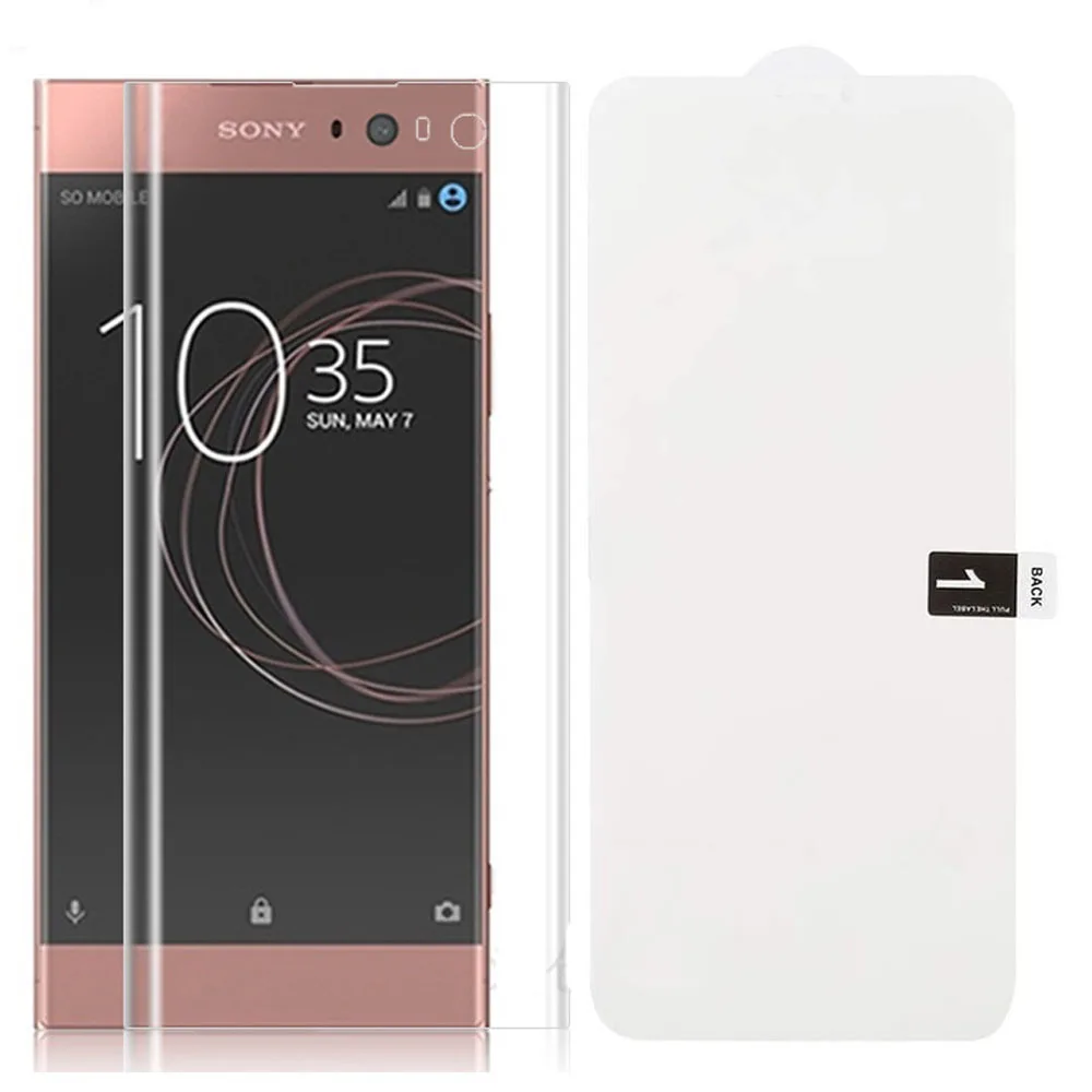 Защитная пленка для экрана Sony Xperia XA2 Ultra XZ Premium XZ1 Compact Full Cover мягкая Гидрогелевая HD