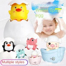 Jouet de bain pour bébé, petit canard jaune, douche pour enfants, eau de bain, pingouin, oeuf flottant, Spray, jouets de piscine
