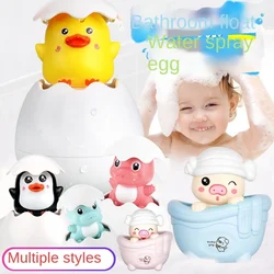 Jouet de bain pour bébé, petit canard jaune, douche pour enfants, eau de bain, pingouin, oeuf flottant, Spray, jouets de piscine 
