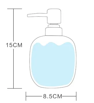 360 мл овальная керамика+ ABS диспенсер для жидкого мыла для кухни, ванной комнаты, украшение дома, бутылка для мыла для рук, отжимающий гель для душа, зубные щетки