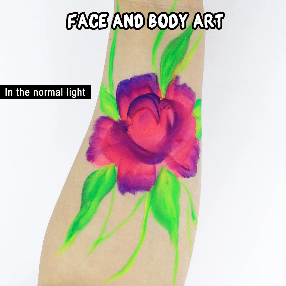 Bowitzki 50g  professional Face and body Painting Neon Rainbow Split Cake Water actived eyeliner Makeup eyeshadow 5