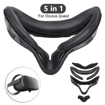 

VR Face Cover Case Pad Facial Interface Bracket Lens Cover Skin Anti-Leakage Nose Pad Set for Oculus Quest VR Accessories