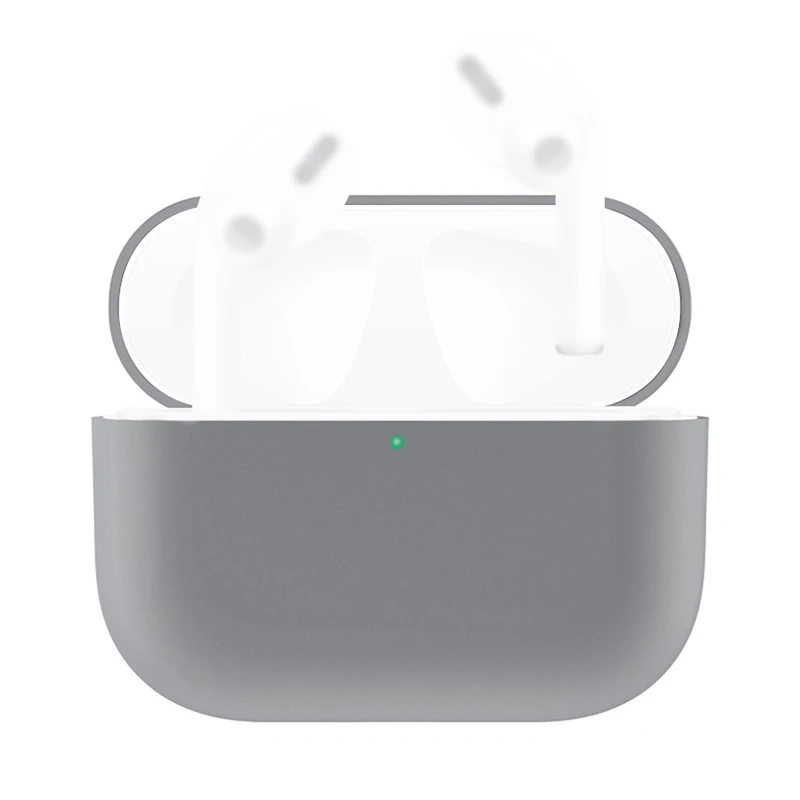 Beautiful solid color earphone case For AirPods Pro 2019 Wireless Charging Case Silicone Protective Cover Skin 1102#B