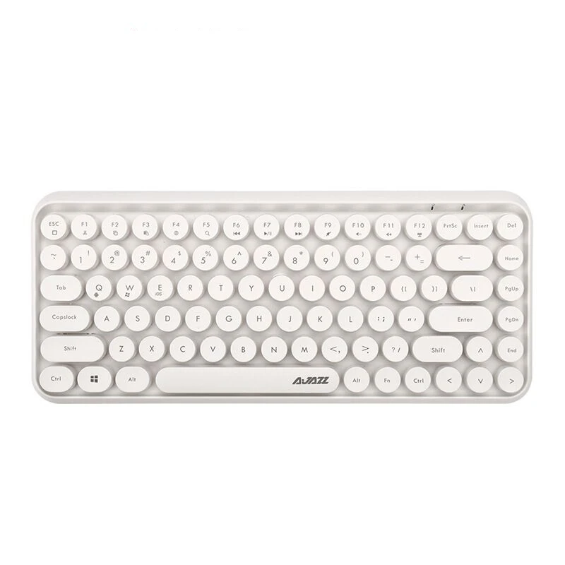 308I Bluetooth клавиатура Офис панк Беспроводной Bluetooth клавиатура 84-клавиши клавиатуры для мобильных телефонов для планшетного компьютера ноутбука - Цвет: Белый