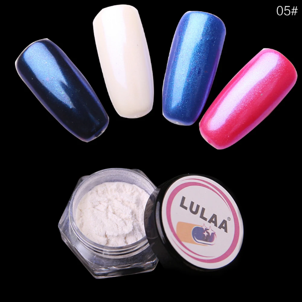 05 LULAA 1 коробка Волшебная зеркальная пудра для ногтей художественная оболочка пыль маникюр Дизайн ногтей Блеск хромированная пудра украшения для ногтей TSLM1 - Цвет: 05