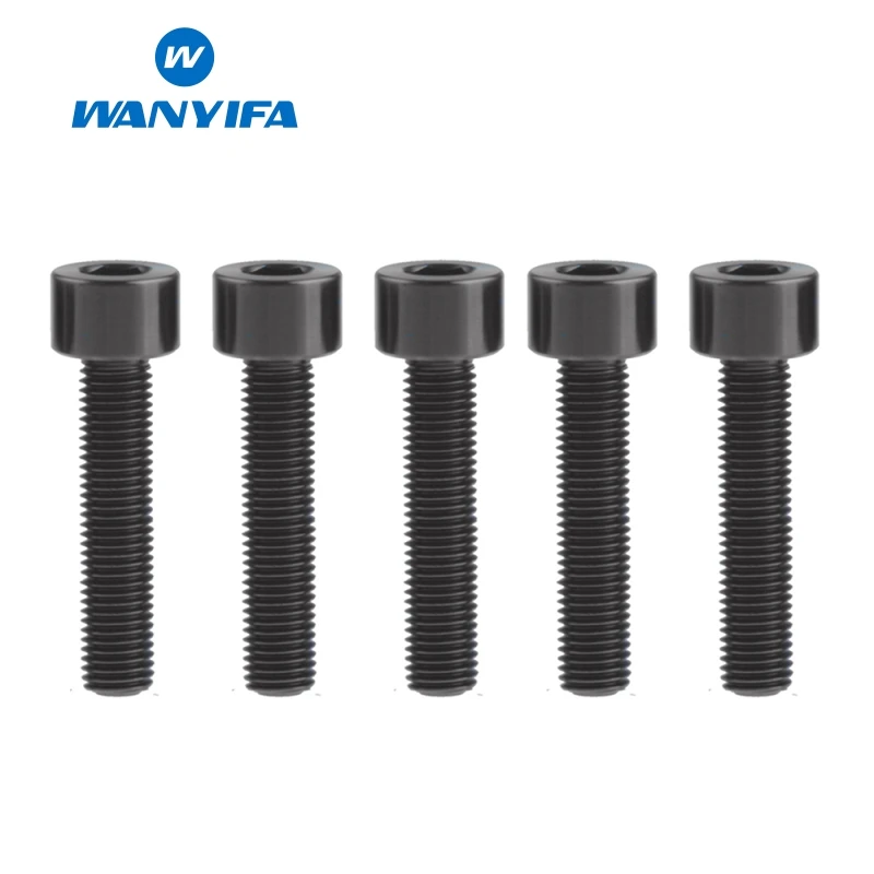 M6x25 black Титан/Ti болты M6x20 25 30 35 мм Винт с внутренней шестигранной головкой подходит для гарнитуры кепки Горная дорога велосипед - Цвет: M6x25 black