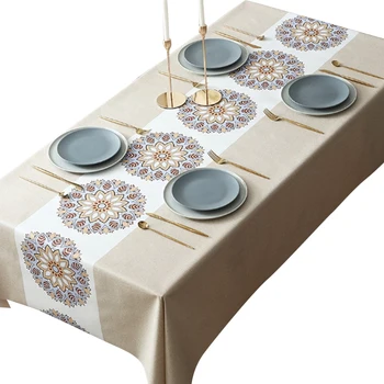 

Oilcloth Tablecloth Waterproof PVC Wipeable Spillproof Tablecloth for Spring Outdoor Camping Picnic Rectangular