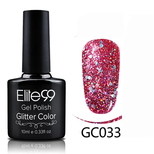 GC033 Elite99 гибридные Лаки гель лак для ногтей набор Гель-лак с блестками Живопись ногтей искусство поли УФ гель лак Топ базовый праймер для маникюра - Color: GC033