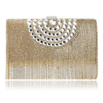 

New Luxury Banquet Bride Clutch Bag Exquisite Women Party Tassel Evening Bag a5814