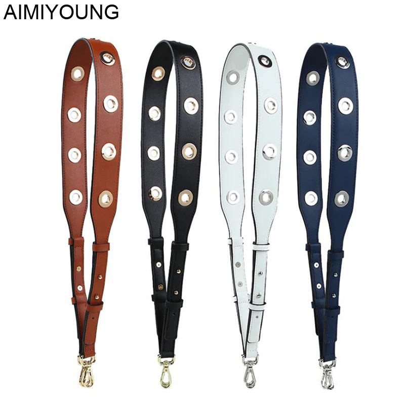 

AIMIYOUNG Rivet Bag Straps Handbag Pu Leather Belt Shoulder Bag Wide Strap Replacement Strap Accessory Bag Part Adjustable Belt