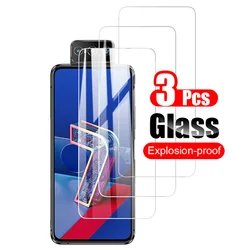 Premium 3 - Pack Tempered Glass Screen Protector Shield, 9H Hardness for Zenfone7 Pro (Transparent)