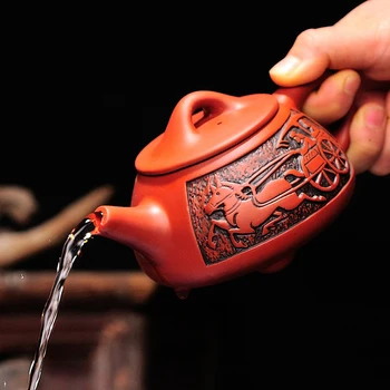 

330ml Purple Clay Kung Fu Teapot Chinese Porcelain Yixing Zisha Tea Pot Kung Fu Tea set Handmade Dragon Purple Clay Kettle