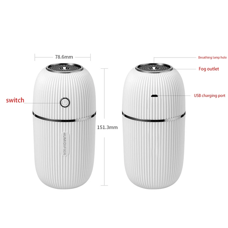 SANQ Portable 300ML Ultrasonic USB Aroma Essential Oil Diffuser Romantic Color Night Lamp Mist Maker Humidifier