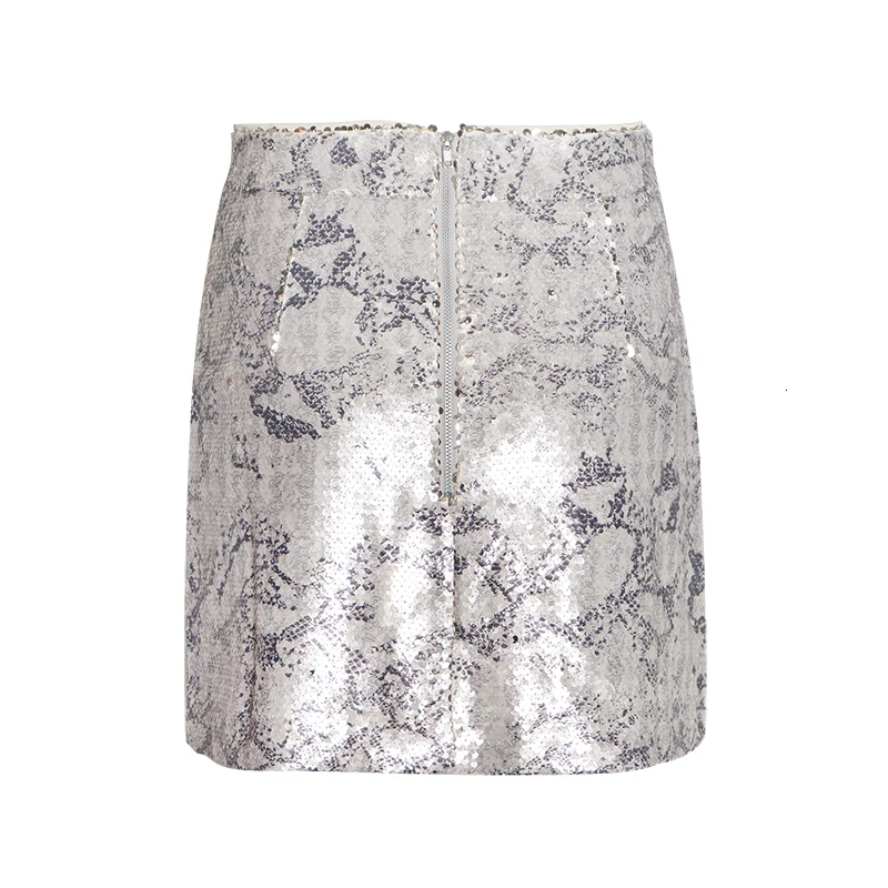 TWOTWINSTYLE/женские юбки в стиле пэчворк с блестками и кисточками, мини-юбка карандаш с высокой талией, Женская Осенняя модная новая одежда года