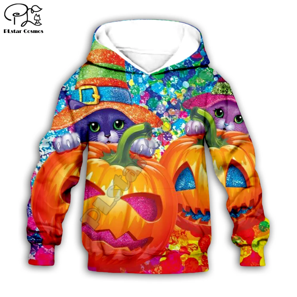 

Kid sets 3D Lisa Frank Halloween pumpkin print cartoon hoodie child baby long sleeve Sweatshirt zipper coat boy girl tshirt Pant