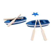 1 комплект Милая синяя мини-лодка Изысканный Синий Мини-лодка миниатюрная для 1/12 кукольного домика Гостиная Декоративные детские игрушки подарок W809