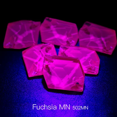 Fuchsia MN 5 цветов яркие светящиеся космические неоновые, флуоресцентные K9 стеклянные кристаллы, стразы плоские задние пуговицы для шитья на изготовление одежды сценическая одежда - Цвет: Fuchsia MN