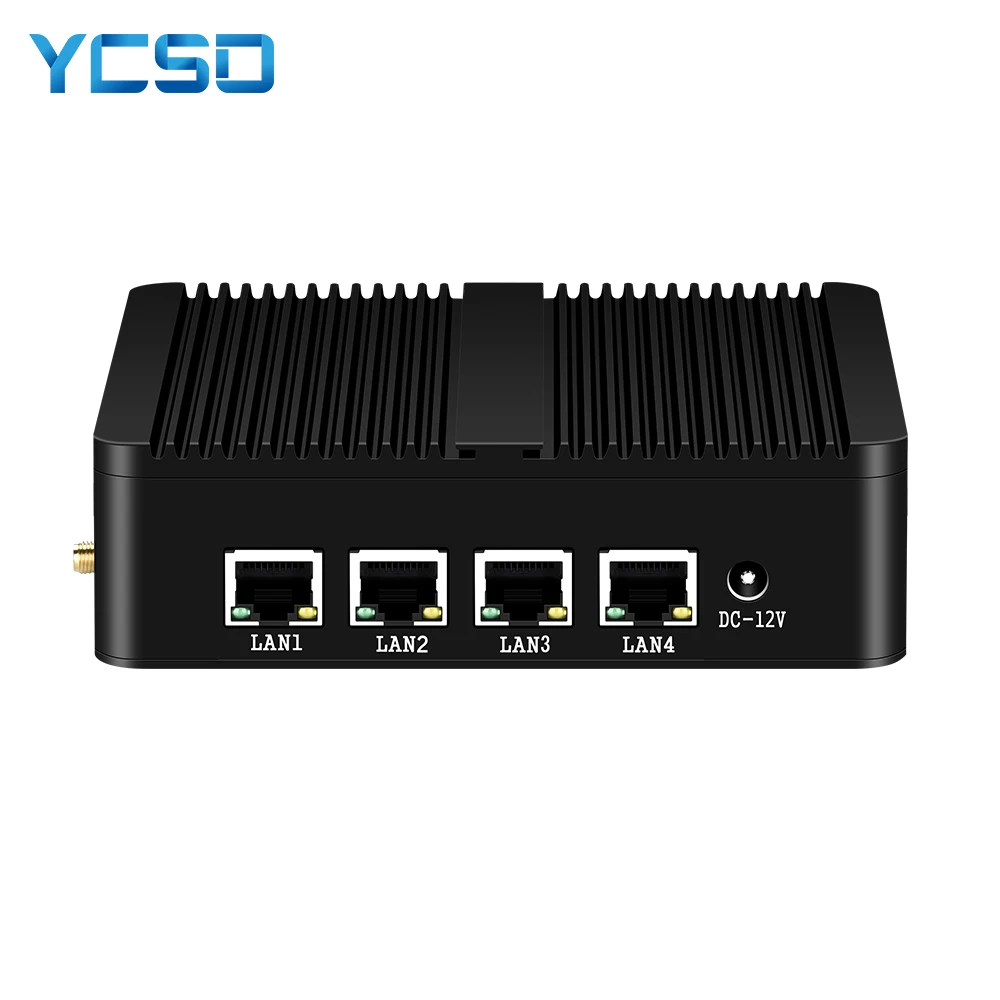 Безвентиляторный мини ПК pFsense Windows Celeron J1900 N2810 Четырехъядерный 4 гигабитный LAN