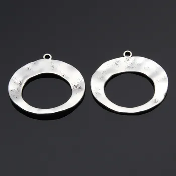 

20pcs Silver Color Irregular Round Shaped Charms Hollow Round Geometric Pendant Jewelry Making DIY Handmade Accessories A3436