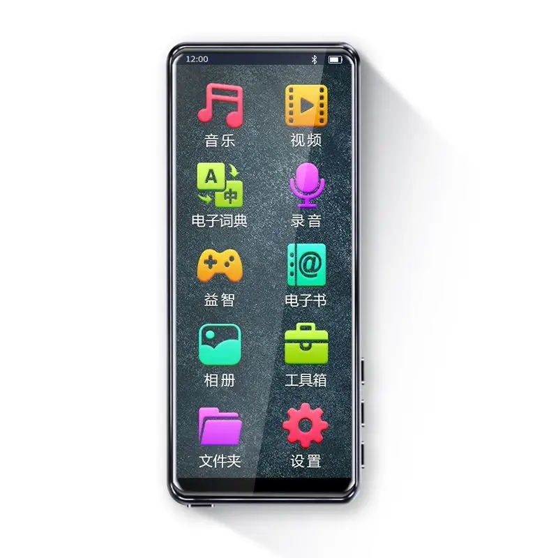 Gravação de Voz Leitor de Livros Bluetooth Player Vídeo Imagem Jogar Jogo Txt Rádio fm tf Expansível Walkman Alto Falante 5.0 Mp4 1080p - Image 2
