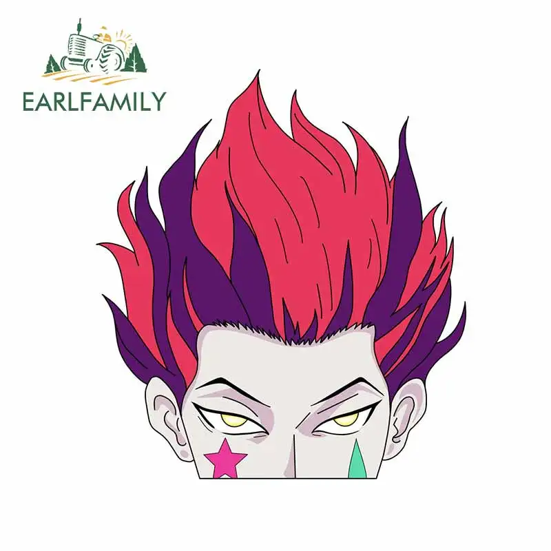 

EARLFAMILY 13cm x 11.8cm for Hisoka Hxh Holo Car Stickers Vinyl Sunscreen RV VAN Car Accessories Graphics Anime Decal Decoration