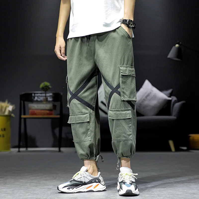 

2020 Spring Main Push Large Size Japanese-style Interior Webbing Harem Casual Capri Pants M-5x Hk13
