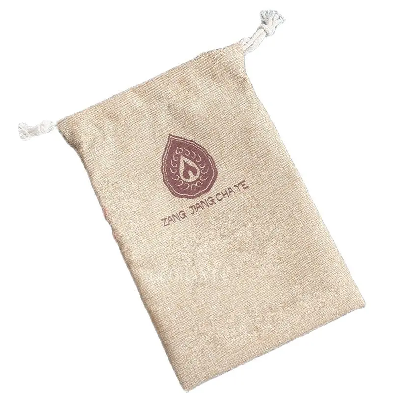 50x Imitation Yellow linen sack custom drawstring tea bag gift packaging rice customized logo printed | Дом и сад