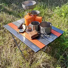Кемпинг-стол Сверхлегкий алюминиевый открытый складной Многоцветный Водонепроницаемый пляж