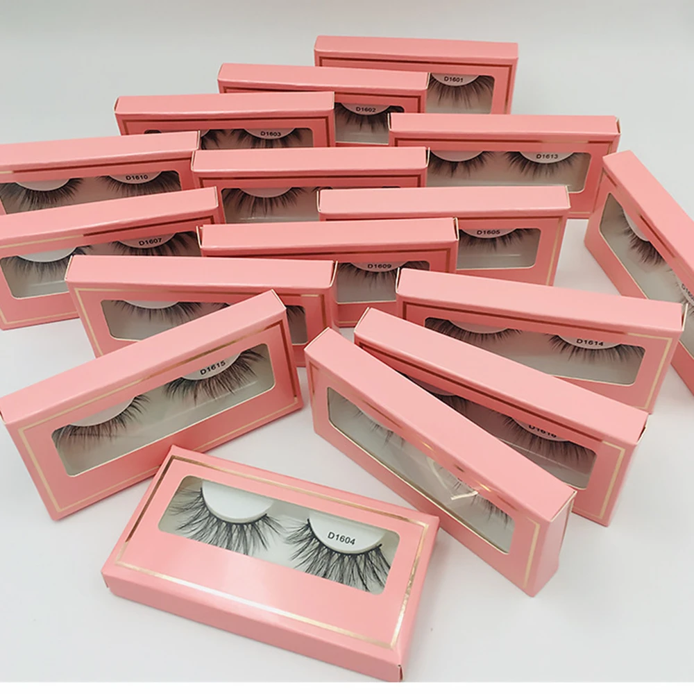 10 бумажных коробок розовый бумажный ящик чехол для хранения накладных ресниц с