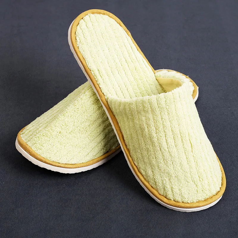 soft indoor slippers 5 Pairs/Lot Mix Colors Men Women Disposable Hotel Slippers Cotton Slides Home Travel SPA Slipper Hospitality Cheap Footwear leather indoor slippers Indoor Slippers