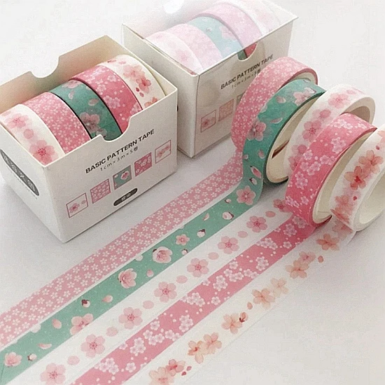 5 шт./лот, набор декоративного скотча Васи, цветная луна, звезда, сделай сам, украшение для скрапбукинга, планировщик, маскирующая лента, клейкая лента, этикетка, наклейки, принадлежности - Цвет: cherry dye