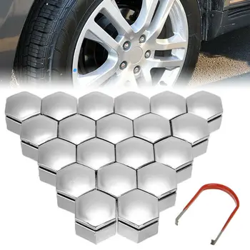 

Durable And Practical 20pcs 22MM Car Wheel HEX Nut Bolt Cap Cover+Removal Chrome Tool Universal