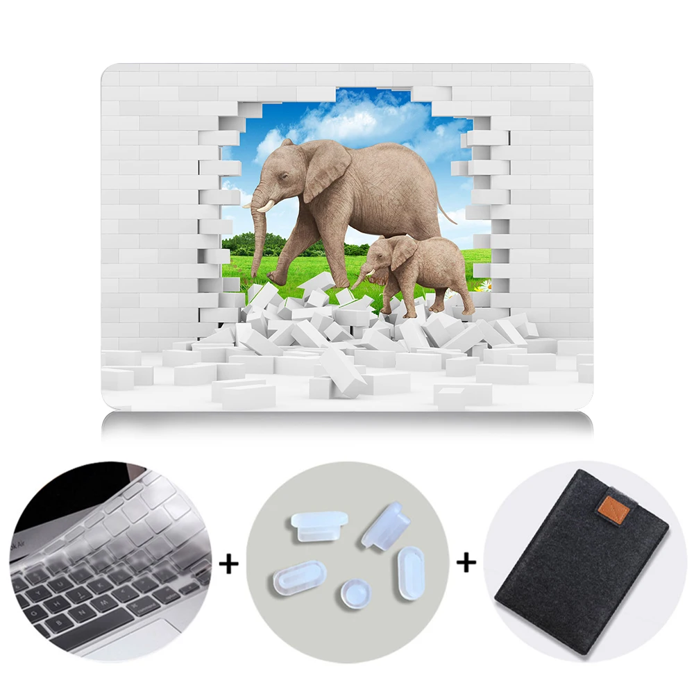 MTT 3D Настенный Чехол для ноутбука Macbook Air 11 13 Pro retina 13 15 с сенсорной панелью для mac book 12 дюймов чехол для ноутбука - Цвет: MB15