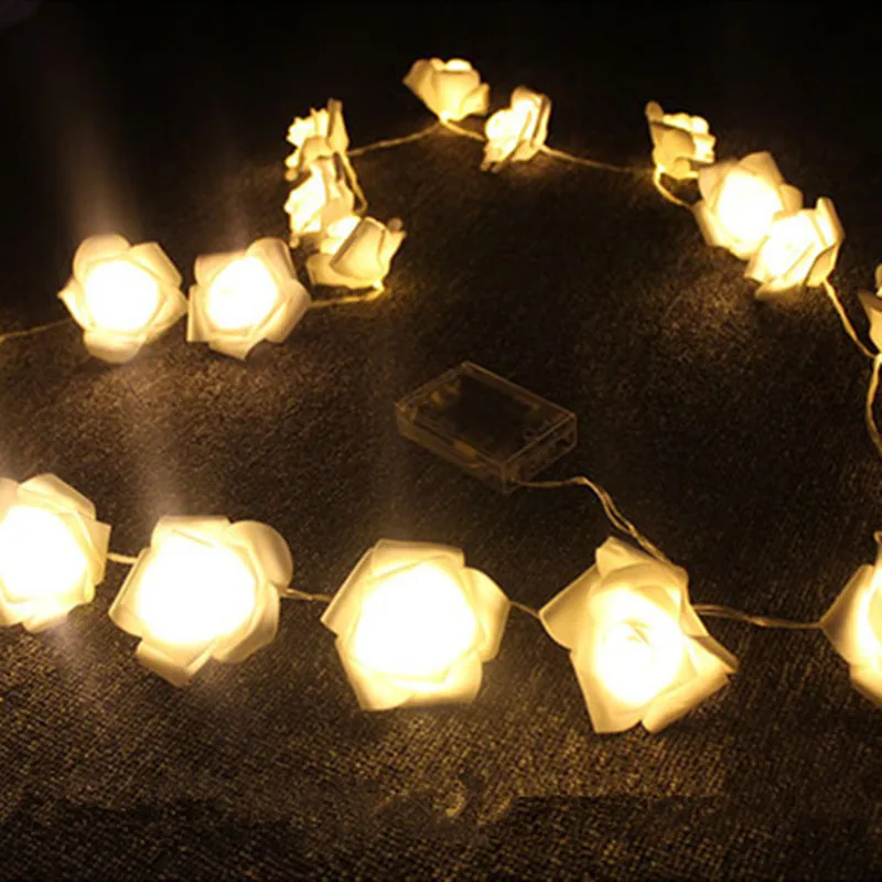 Креативная РОЗА светодиодная лампа струнная Ночная лампа струнная декоративная лампа Рождественские украшения праздничный свет L5019