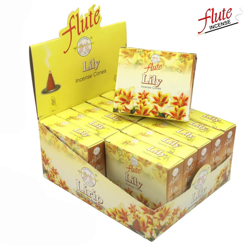 Lily Флейта 120 шт./кор. мульти-Стиль индийские Ладан конус дезодорант Защита окружающей среды ароматизатор Цветной дыма ароматизатор для дома - Аромат: Lily