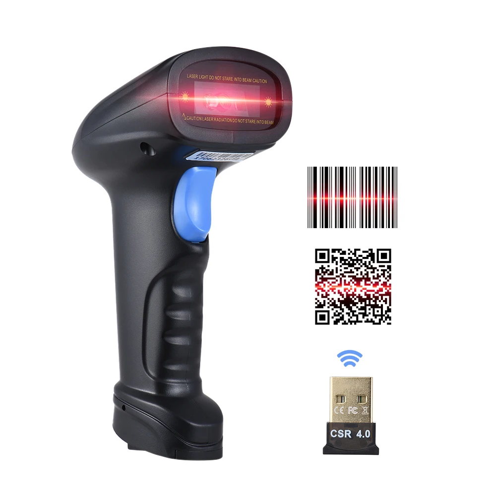 Aibecy BT портативный беспроводной 1D/2D/QR сканер штрих-кода считыватель штрих-кода с usb-приемником 2100 емкость для хранения кода для Android