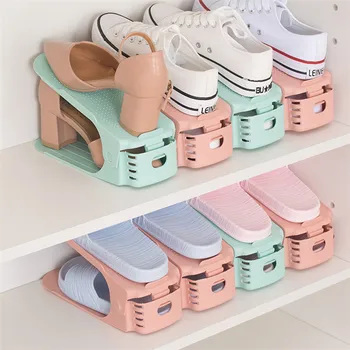 

Shoe Rack Durable Adjustable Shoe Organizer Footwear Support Space Saving Cabinet Closet Storage Shoe Stand Shoerack