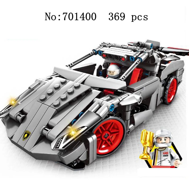 

Urban machinery super sports car Lamborghini and Bugatti Veyron simulation building blocks children's educational toys gifts