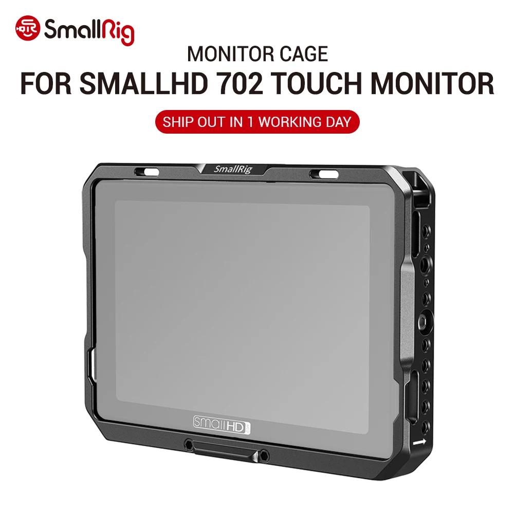 

SmallRig Director Monitor Cage w/ Sun Hood fr SmallHD 702 Touch Monitor Feature 1/4 & ARRI 3/8 & NATO Rail Accessory Mount 2684