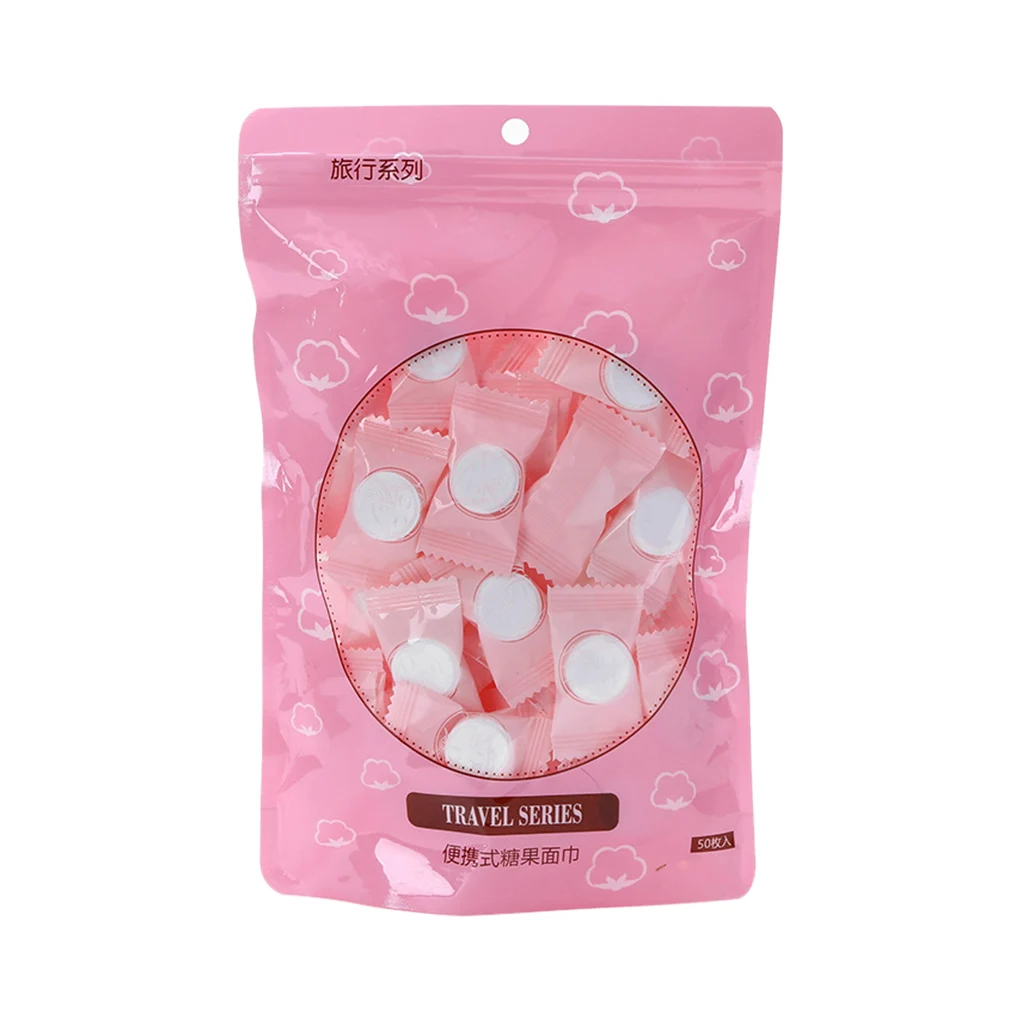 Mini toalla comprimida desechable, 50/30 Uds., para el cuidado facial, para viajes al aire libre