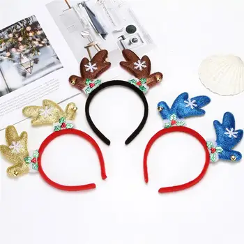 

3 Pcs Christmas Cartoon Elk Deer Hats Cartoon Hair Cosplay Toy Random Color