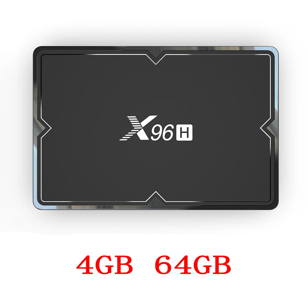 ТВ-приставка X96H 6K Android 9,0 4G 32G с двухдиапазонной поддержкой Wifi Blueooth HDMI IN OUT Поддержка Youtube Netflix телеприставка - Цвет: 64GB