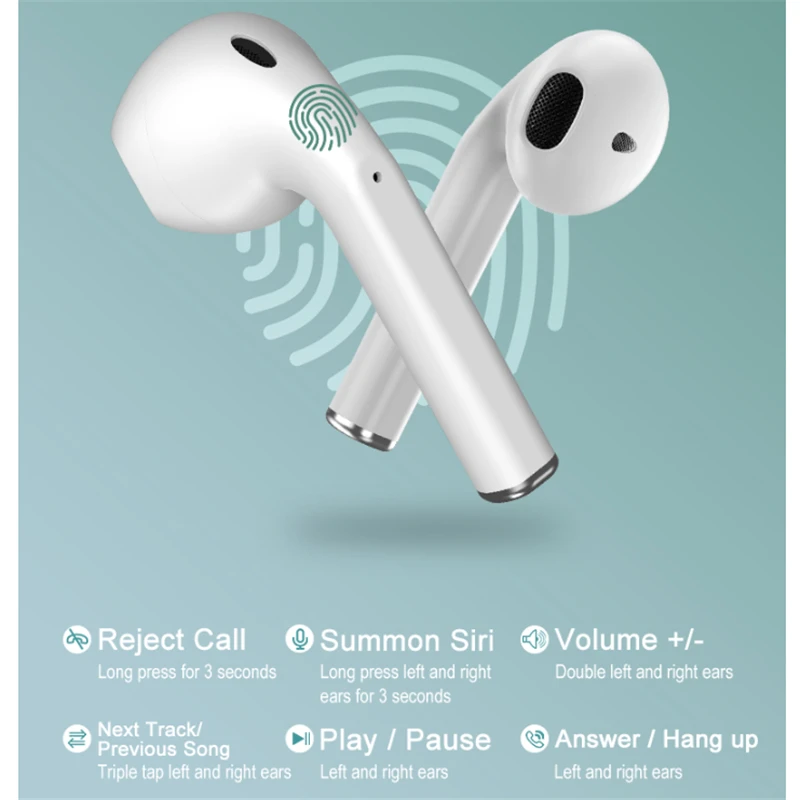 New True Wireless Headphones Stereo Bluetooth 5 0 Earphone Touch Earbuds Sport Headset For Smart Phone PK i9000 i90000 TWS