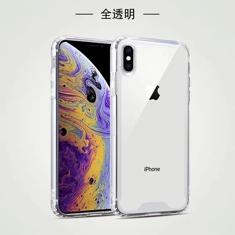 Чехол для телефона для iPhone 6, 6s, 7, 8 Plus, X, XR, XS Max, чехол для телефона, цветная прозрачная Противоударная рамка, мягкий чехол из ТПУ