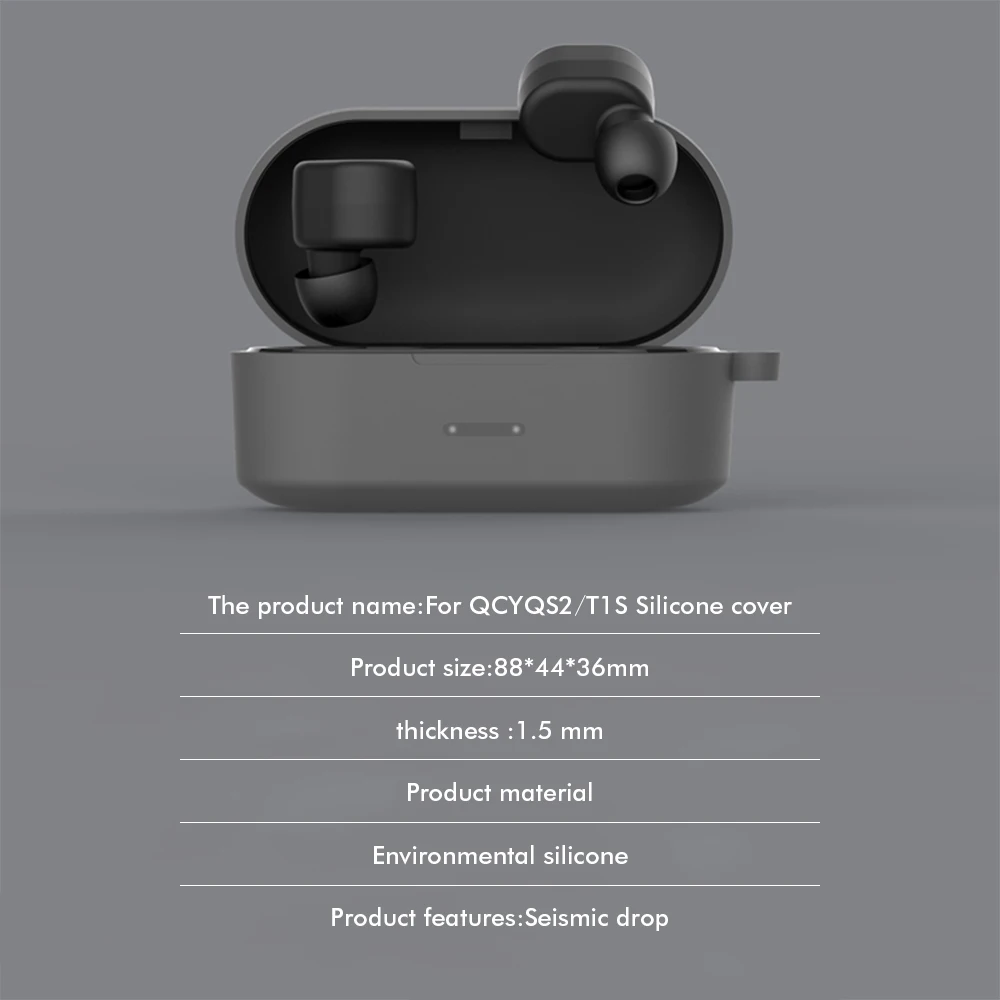 Защитный чехол для QCY QS2, беспроводной bluetooth-наушник, зарядный чехол, кожный чехол QS2 T1S, силиконовый чехол для гарнитуры