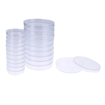 

10Pcs 60mm Polystyrene Sterile Petri Bacteria Dish Laboratory Medical Supply