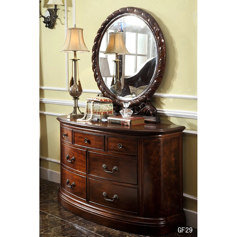 Vanity Table Спальня роскошный деревянный стол для макияжа туалетный столик с зеркалом GF29 - Цвет: Vanity Table